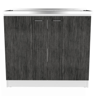 Évier utilitaire rectangulaire rectangulaire 2 portes et armoire Brookeline