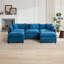 Canapé Cloud 3 places, canapé modulaire moderne avec coussin rembourré double couche confortable et tissu chenille respirant pour le salon et l’appartement-1349834419-1349834418
