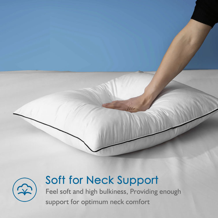 Down Feathers Blend Medium-Support Bed Pillow, Standard