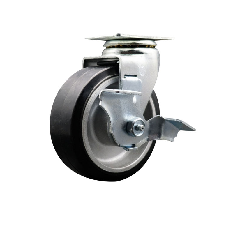 Caoutchouc sur roulettes en aluminium