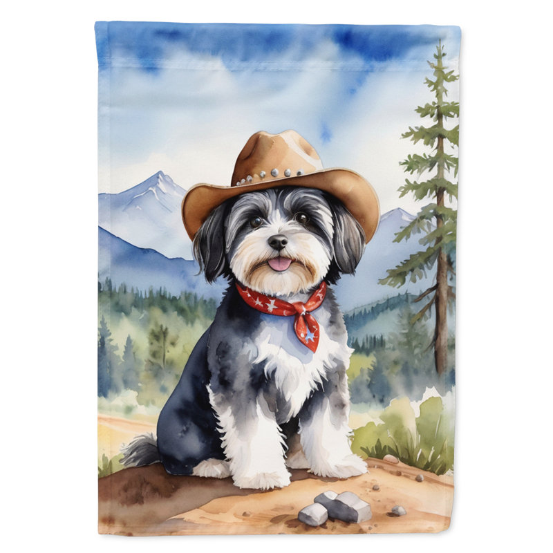 Drapeau Cowboy Welcome Garden, Bichon havanais