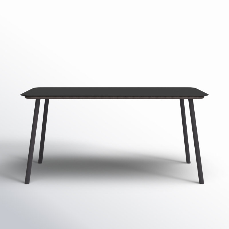 Saho Rectangular Metal Outdoor Dining Table , 62.99'' in. W 35.43'' in. D