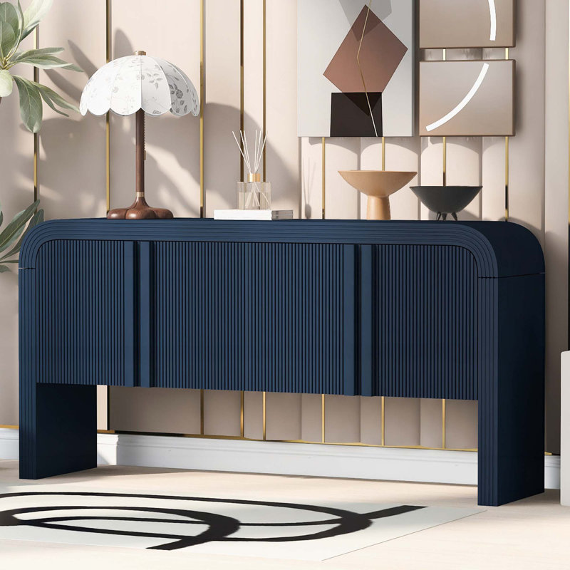 Denequa 63" Console Table, Navy Blue