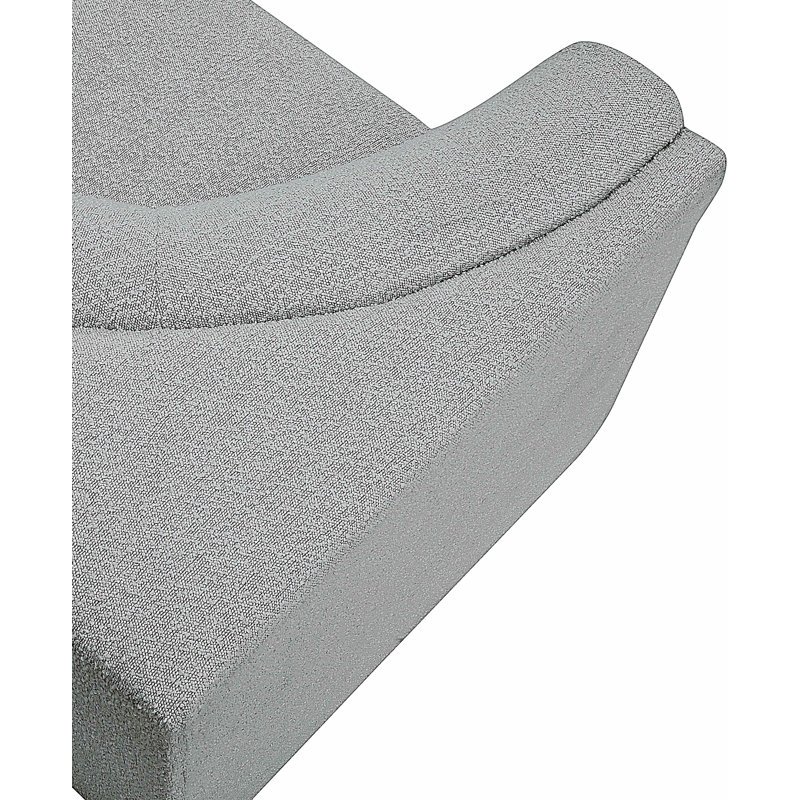 Ollie, 34 po de largeur, Tissu gris bouclé