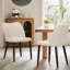 Petites chaises de salle à manger rembourrées en bois massif - Courbe ergonomique et rembourrage moelleux pour espaces multiples-1753906150
