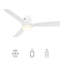 Ventilateur de plafond encastré Striver Smart avec télécommande et ensemble d'éclairage inclus-1004858183-1005041722-1005043487