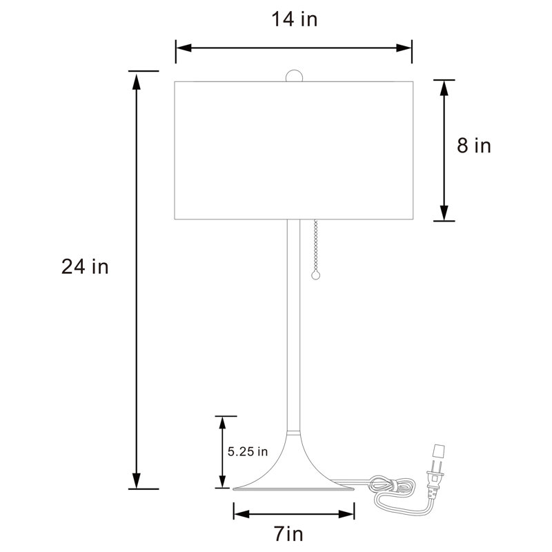 Lampe de table en métal Bellflower