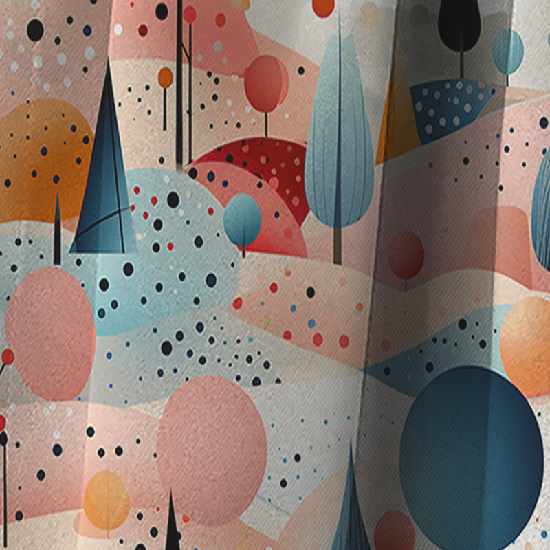 Guyot - Abstract Curtain - Blackout Curtain - 1 Panels, 52" W x 108" L