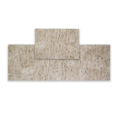 Ensemble de tapis pour salle de bain en microfibre 2 pièces Grandeur, tapis pour salle de bain 17 x 24 po et tapis de couloir 22 x 60 po, envers en caoutchouc antidérapant, tapis de salle de bain en peluche ultra-absorbant, à séchage rapide, lavable à la machine pour douche, baignoire, bleu