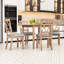 Ensemble de salle à manger à rallonge avec chaises rembourrées-607003020-619025997