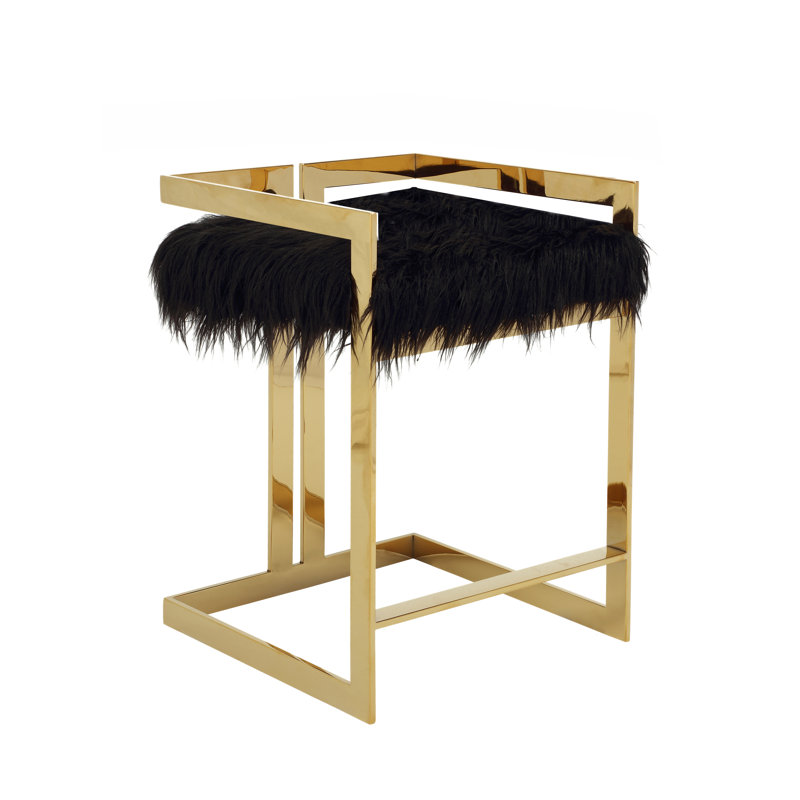 Tabouret Odin, Or, Noir, Tabouret de bar (siège d'une hauteur de 30 po)