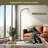  63" Arched Floor Lamp with Dimmable Bulb and Remote Control