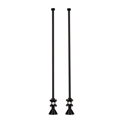 Straight Supply Lines with Cross Handle Supply Stops