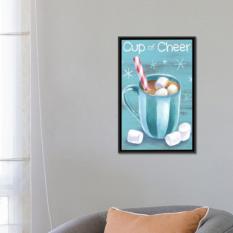 Menthe poivrée cacao I-Cup of Cheer par Kelsey Wilson, reproduction d’art, Black Framed, Pas de tapis