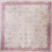 Faded Cream Color Geometric Pattern Antique Square Dhurrie Flatweave Rug