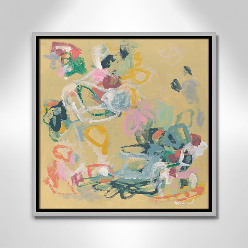 «Living In Colours», reproduction carrée par Marisol Evora, Argent argent, H 17,5 po x l 17,5 po
