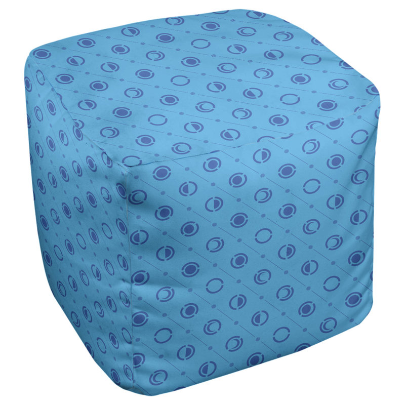 Repose-pieds à cubes à deux phases de couleur lune, Sarcelle / bleu marine
