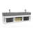 Russett 60 " W Wall Mounted Wall Mounted Single Double Vanity Bathroom Vanity With Solid Surface Top-459392712-459392710-446490787
