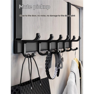 Aluminum Alloy Over-The-Door Hook Rack