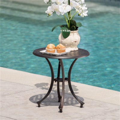 Outdoor 19" Cast Aluminum Side Table_61112.00(Only Including Table)