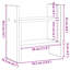 Rangement de bureau en chêne noir 13,6 x 6,1 x 14,0 po-933594418