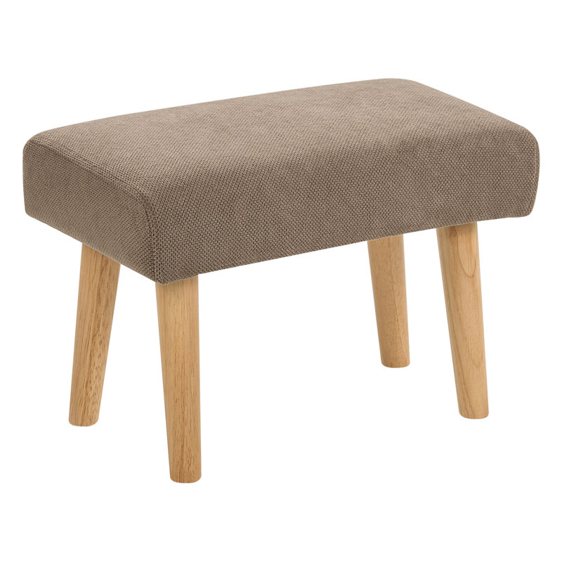 Footstool Takoma Fabric, Brown