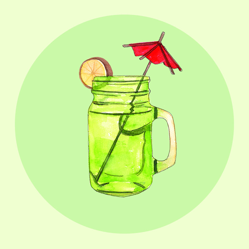 Summer Cocktail 2 - Wrapped Canvas Art Prints, 30cm H x 30cm W