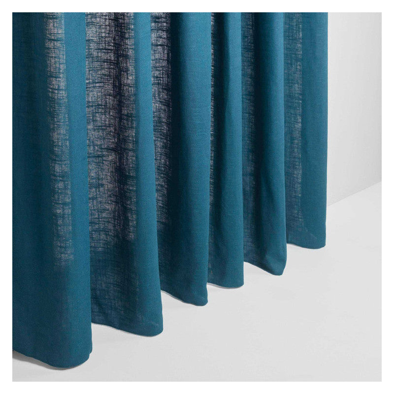 Bellavista Semi Sheer Curtain Single Panel, Deep Turquoise, Width 138 x Drop 350cm