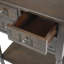 Console étroite, canapé mince avec trois tiroirs de rangement et tablette inférieure (brun)
