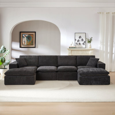 Modern Chenille Cloud Sofa, Freely Combinable