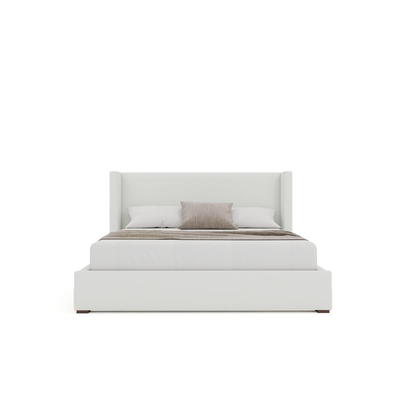 Aylet Low Upholstered Bed, King, Boucle Natural