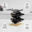 Modern 3 Bottle Tabletop Wine Rack - Black Metal Freestanding Wine Bottle Holder for Kitchen, Dining Room and Bar