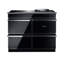 Era 44" Black Glass With Chrome Trim