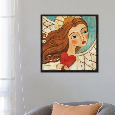 Angel In Blue With Word by Teresa Kogut - Painting on Canvas