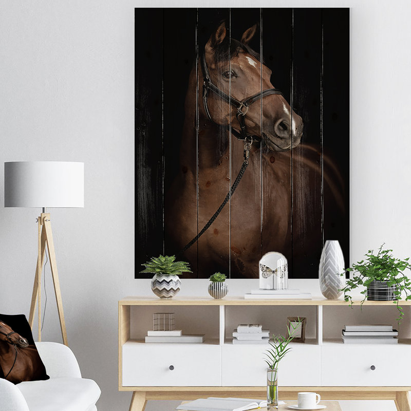 Portrait de cheval Portrait de cheval - Photographie sur, H 32 po x l 16 po x P 1 po