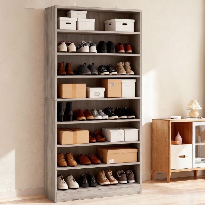 Armoire à chaussures 31 po9 de largeur, 9 niveaux 40 à 45 paires, Gris