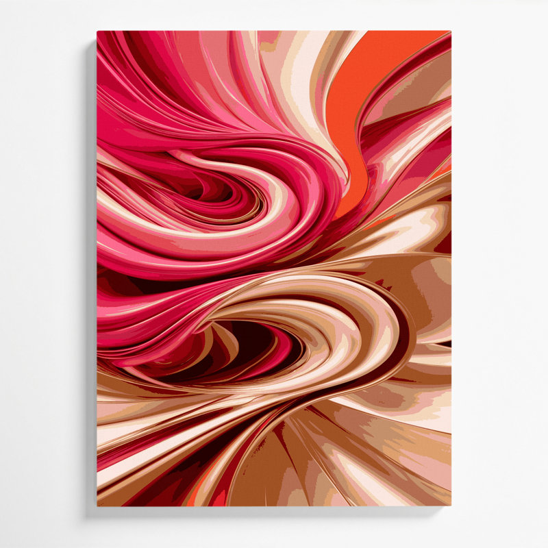 Art numérique sur toile, abstraction numérique 18, H 16 po x l 20 po