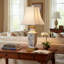 Twine Garden Hand Painted Porcelain Table Lamp with Gold Wood Base