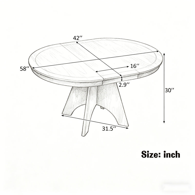 Table de salle à manger extensible Rustic Farmhouse 42 à 58 po | Finition espresso, Espresso