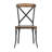 Dombrosky Rustic Pine Frame Full Concrete Veneer Top Dining Table And X-Back Frame Wood Seat Chairs Set