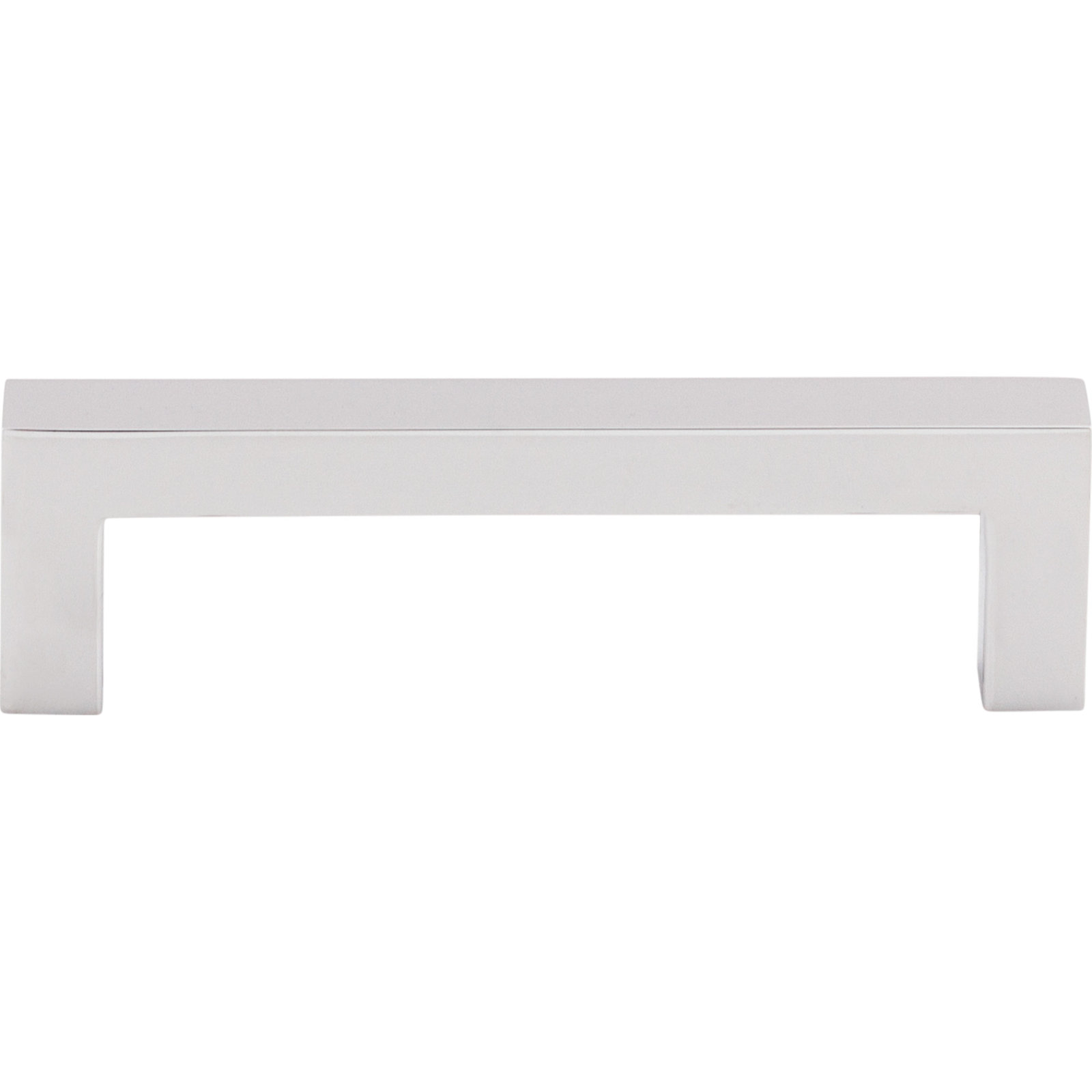 Square Bar Cabinet Pull, 3 3/4" Center to Center, Polished Chrome