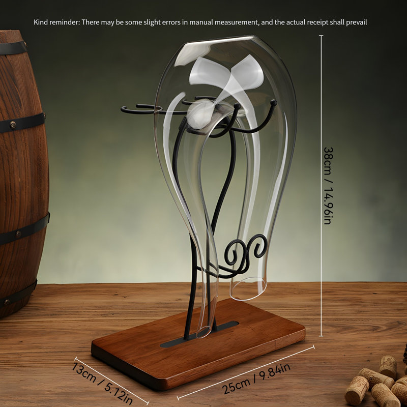 European Solid Wood Red Wine Cup Holder Set - Including U-Shaped Decanter, Creative Hanging Design, Essential For Home Display