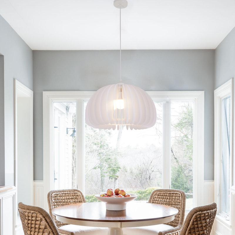 White Pumpkin-shaped Modern Pendant Light