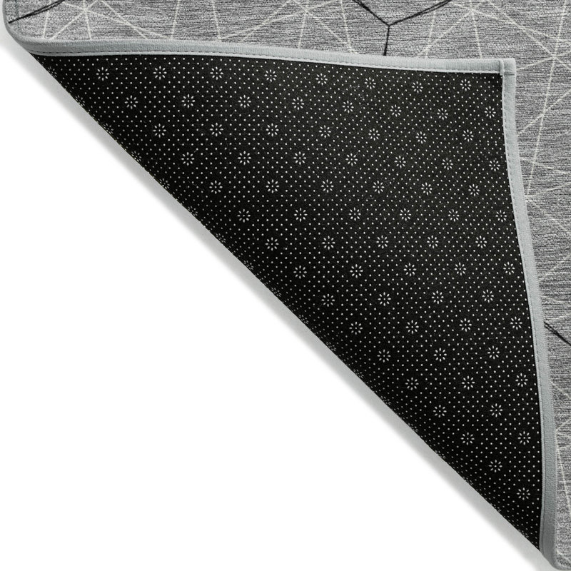Tapis intérieur / extérieur gris Alina , 8 pi x 8 pi