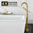 Modern Brass Freestanding Bathtub Faucet With 360° Swivel & Handheld Shower - 9.48Gpm Flow, Ceramic Disc Valve-112231730