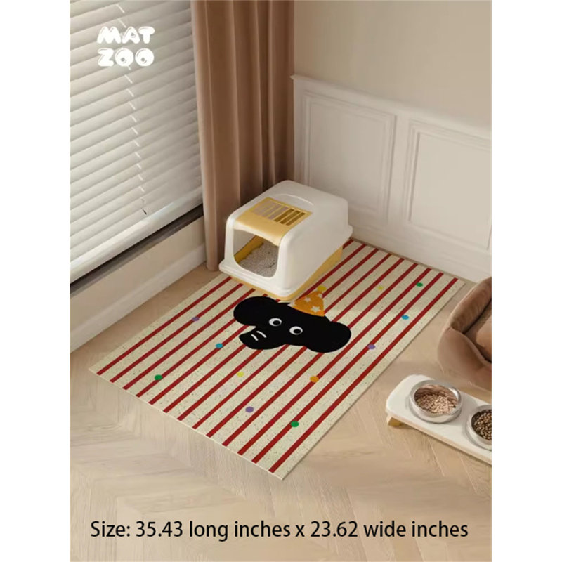 Tapis filtrant pour litière pour chat, H 0,3 po x l 35,43 po x P 23,62 po