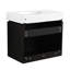 Meuble-lavabo 24 po avec lavabo en céramique, rangement flottant pour la salle de bain, armoire à deux portes, noir, portes doubles murales de style américain 24 po, lavabo-1397970309