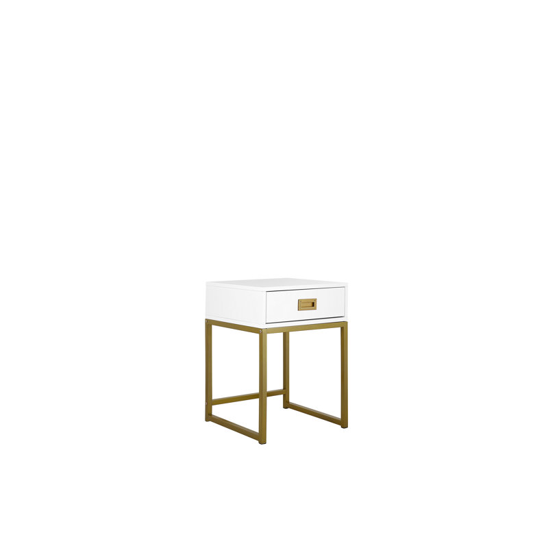 Cheryll 40cm W Bedside Table, White