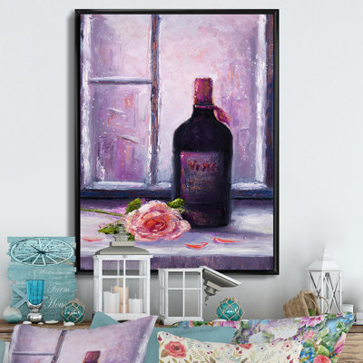 «Red Wine Bottle», peinture sur toile