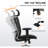 Ergonomic Mesh Office Chair with Adjustable Lumbar Support and Padded Armrests for 300lbs-1120458712